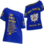 Sigma Gamma Rho Black History Off Shoulder T-Shirt A31 | Africazone.store