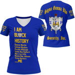Sigma Gamma Rho Black History V-neck T-shirt A31 | Africazone.store