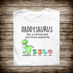 Personalized Gift Father's Day T-shirt Daddy Saurus