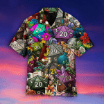 Magic Polyhedral Dice D20 Hawaiian Shirt | For Men & Women | Adult | HW4804