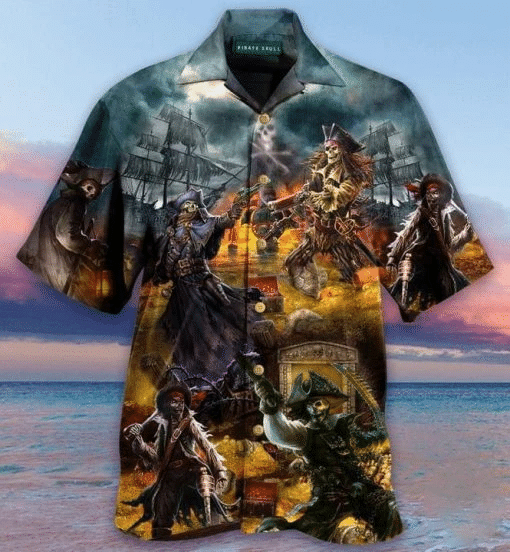 Pirate Skull Treasure Hawaiian Shirt | For Men & Women | Adult | HW3884