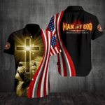 US Marine Lion Man Of God Hawaiian Shirt | For Men & Women | Adult | HW3324