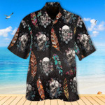 Feather Skull Hawaiian Shirt | For Men & Women | Adult | HW6631
