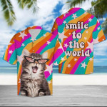 Cat Smile To The World Hawaiian Shirt | For Men & Women | Adult | HW6355