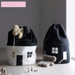 Nordic Style House Shape Baby Toy Storage Bag