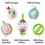 Fisher-Price Set Of 5 Senses Balls,11 Sensory Discoveries Engage All Of Your Baby'S Senses
