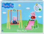 Peppa Pig Peppa & George Dinosaur Park Play Set - Includes Peppa And George Articulated Figures, Swing, And Dinosaur Slide
