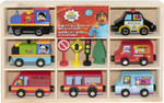 Ryan'S World 7 Piece Wooden Vehicle Set And Accessories