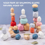 ?Last Day 50 ?Wood Rock Set Balancing Blocks Natural Wood Toy