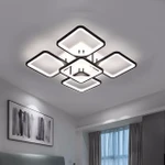 Remote Controlled Led Chandelier Lighting Square Style