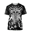 Viking Odin Zip Hoodie Crewneck Sweatshirt T-Shirt 3D All Over Print For Men And Women