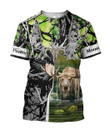 Beautiful Moose Hunting Camo Zip Hoodie Crewneck Sweatshirt T-Shirt 3D All Over Print For Men And Women