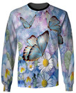 Butterfly Zip Hoodie Crewneck Sweatshirt T-Shirt 3D All Over Print For Men And Women