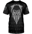 Vikings Odin Zip Hoodie Crewneck Sweatshirt T-Shirt 3D All Over Print For Men And Women