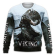 Viking Warrior Zip Hoodie Crewneck Sweatshirt T-Shirt 3D All Over Print For Men And Women