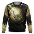 Viking Shield Axe Raven Zip Hoodie Crewneck Sweatshirt T-Shirt 3D All Over Print For Men And Women