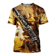 Flute Music Zip Hoodie Crewneck Sweatshirt T-Shirt 3D All Over Print For Men And Women
