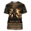Ancient Egypt Anubis Zip Hoodie Crewneck Sweatshirt T-Shirt 3D All Over Print For Men And Women