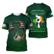 Irish St.Patrick Day Zip Hoodie Crewneck Sweatshirt T-Shirt 3D All Over Print For Men And Women