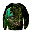 Northern Pike Fishing Zip Hoodie Crewneck Sweatshirt T-Shirt 3D All Over Print For Men And Women