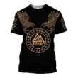 The Symbol of Odin Zip Hoodie Crewneck Sweatshirt T-Shirt 3D All Over Print For Men And Women