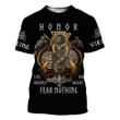 Viking Honor Zip Hoodie Crewneck Sweatshirt T-Shirt 3D All Over Print For Men And Women