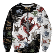 Love Dragon Zip Hoodie Crewneck Sweatshirt T-Shirt 3D All Over Print For Men And Women