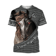 Horse Warrior Zip Hoodie Crewneck Sweatshirt T-Shirt 3D All Over Print For Men And Women