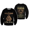 Viking Heart Of Odin Zip Hoodie Crewneck Sweatshirt T-Shirt 3D All Over Print For Men And Women