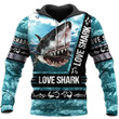 Love Shark Zip Hoodie Crewneck Sweatshirt T-Shirt 3D All Over Print For Men And Women