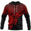 American Samoa Polynesian Red Cool Zip Hoodie Crewneck Sweatshirt T-Shirt 3D All Over Print For Men And Women