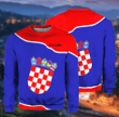 Croatia Zip Hoodie Crewneck Sweatshirt T-Shirt 3D All Over Print For Men And Women