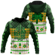 Irish St Patrick Day Green Zip Hoodie Crewneck Sweatshirt T-Shirt 3D All Over Print For Men And Women
