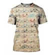 Bicycle Zip Hoodie Crewneck Sweatshirt T-Shirt 3D All Over Print For Men And Women