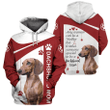Dachshund Dog Zip Hoodie Crewneck Sweatshirt T-Shirt 3D All Over Print For Men And Women