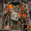 Duck Hunting Orange Camouflage Zip Hoodie Crewneck Sweatshirt T-Shirt 3D All Over Print For Men And Women