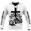 God Of Racing White Cool Zip Hoodie Crewneck Sweatshirt T-Shirt 3D All Over Print For Men And Women
