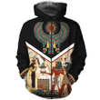 Anubis And Eye of Horus Zip Hoodie Crewneck Sweatshirt T-Shirt 3D All Over Print For Men And Women