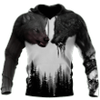 Wolf Viking Zip Hoodie Crewneck Sweatshirt T-Shirt 3D All Over Print For Men And Women