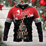 Christmas Tree  Zip Hoodie Crewneck Sweatshirt T-Shirt 3D All Over Print For Men And Women