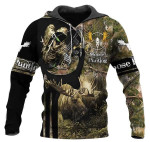 Hunting - Moose Hunter Zip Hoodie Crewneck Sweatshirt T-Shirt 3D All Over Print For Men And Women