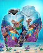 Turtle Zip Hoodie Crewneck Sweatshirt T-Shirt 3D All Over Print For Men And Women