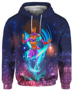Strong Warrior Melanin Poppin Women Galaxy Zip Hoodie Crewneck Sweatshirt T-Shirt 3D All Over Print For Men And Women