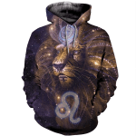 Leo Zodiac Zip Hoodie Crewneck Sweatshirt T-Shirt 3D All Over Print For Men And Women