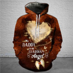 Dad Guardian Angel Heart Cloud Zip Hoodie Crewneck Sweatshirt T-Shirt 3D All Over Print For Men And Women