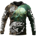 Pike Fishing Zip Hoodie Crewneck Sweatshirt T-Shirt 3D All Over Print For Men And Women