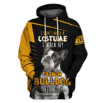 French Bulldog Zip Hoodie Crewneck Sweatshirt T-Shirt 3D All Over Print For Men And Women