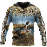 Pheasant Hunting Camouflage Zip Hoodie Crewneck Sweatshirt T-Shirt 3D All Over Print For Men And Women