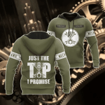 Mechanic Just The Tip I Promise Zip Hoodie Crewneck Sweatshirt T-Shirt 3D All Over Print For Men And Women