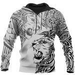 Tattoo Lion Zip Hoodie Crewneck Sweatshirt T-Shirt 3D All Over Print For Men And Women